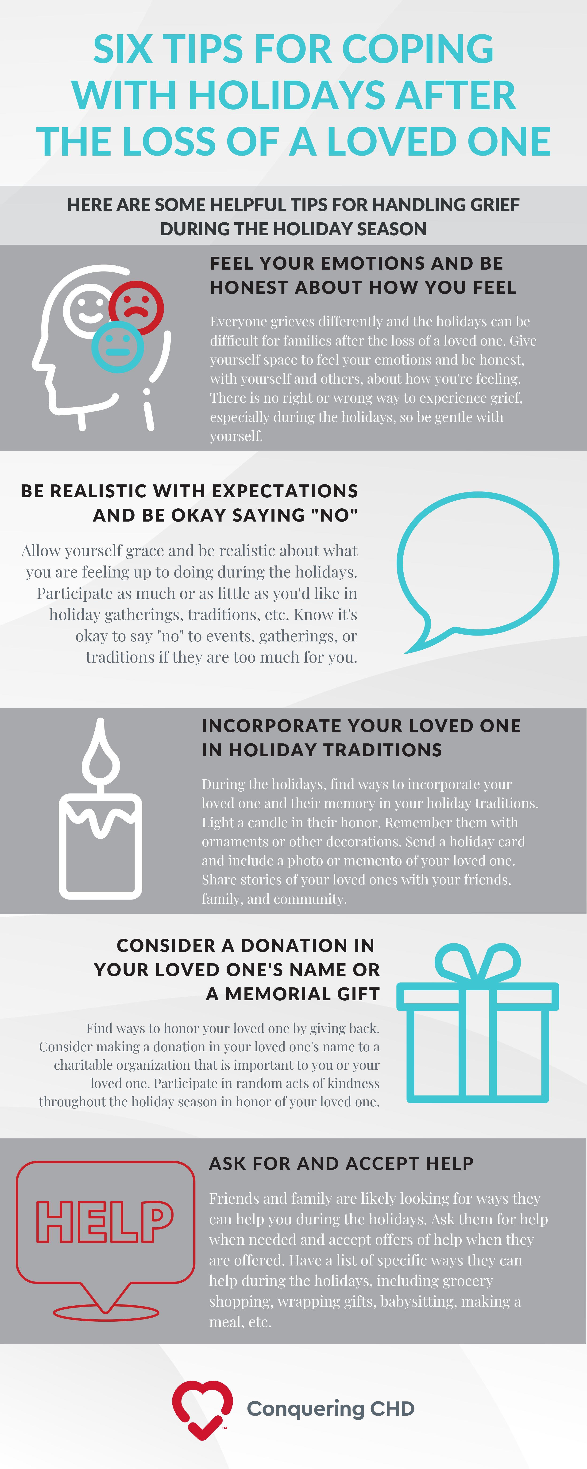 Coping with holidays after the loss of a loved one infographic ...